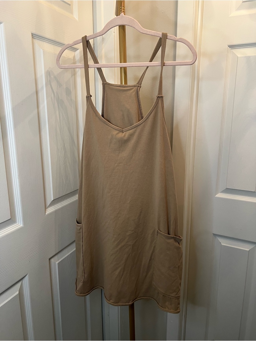 Free People Taupe hot shot romper